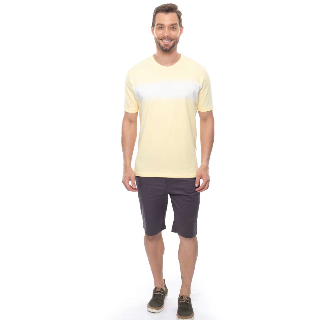 Camiseta M/C Comfort Listras C/Elast.