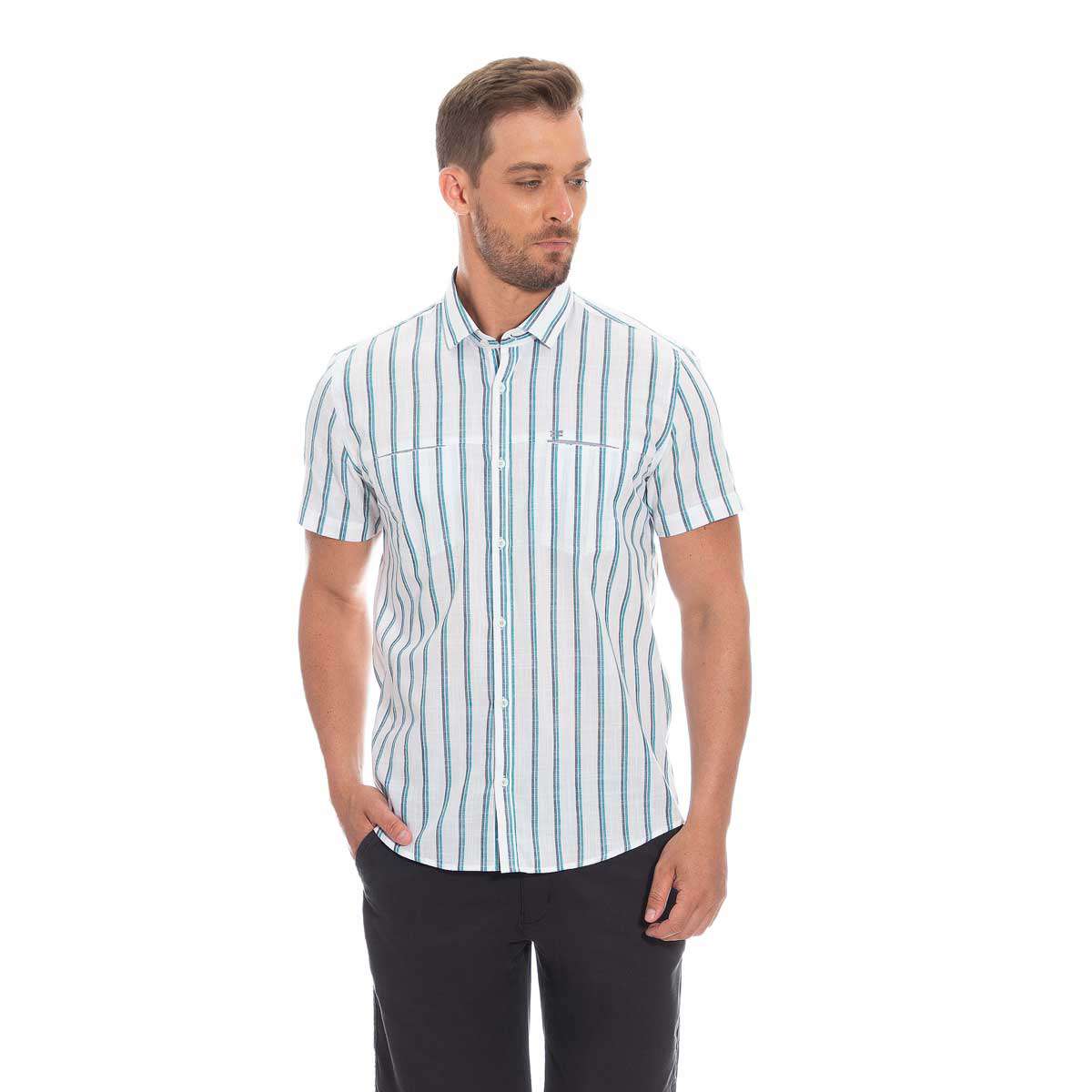 Cam.m/C Slim Listras C/Bolso