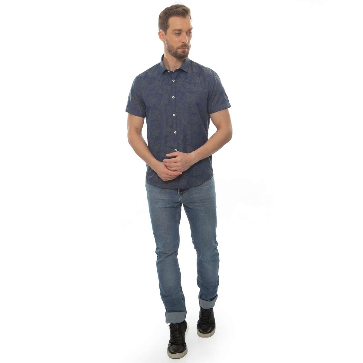 Cam.m/C Slim Jacquard Floral