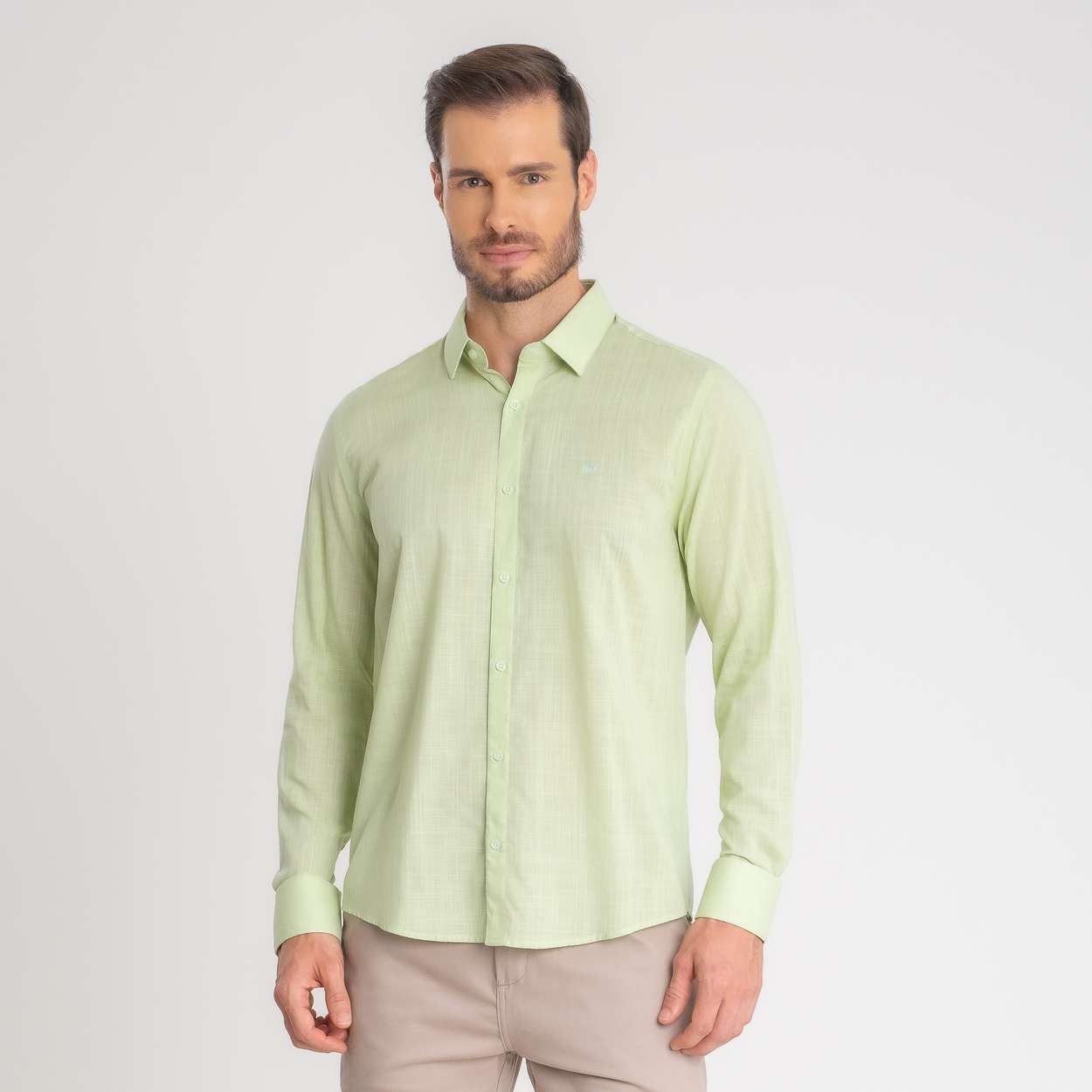 Cam.m/L Slim Casual Fio 60 Rami Color