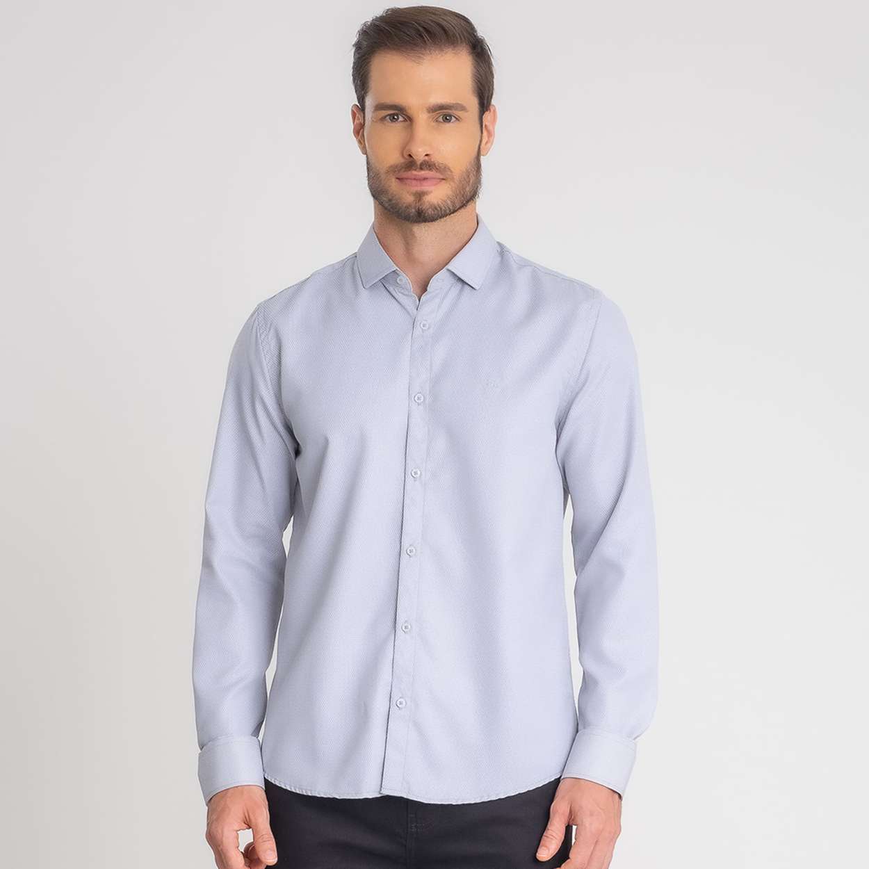 Cam. M/L Slim Easy Iron Jacquard