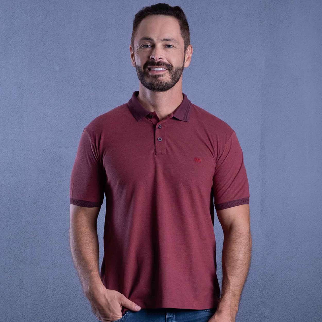 Polo M/C Piquet C/Gola Jacquard