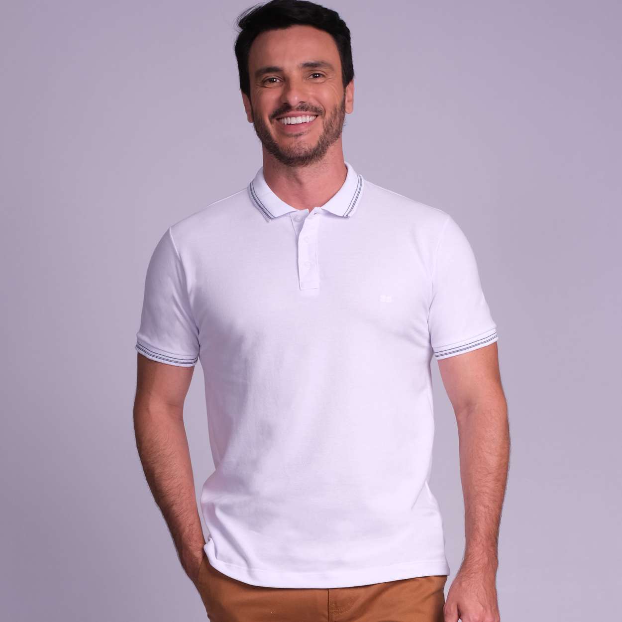 Polo M/C Piquet Duplo Lisa