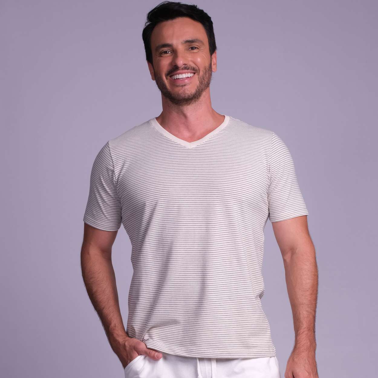 Pijama M/C Camiseta Listras
