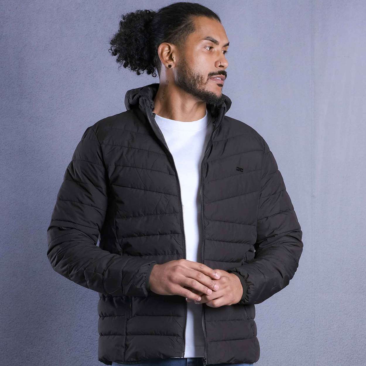 Jaqueta Nylon Puffer C/Capuz