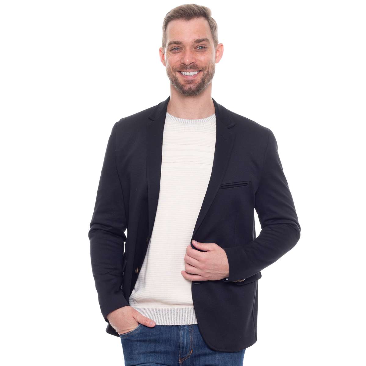 Blazer Slim Malha Premium C/Elast.