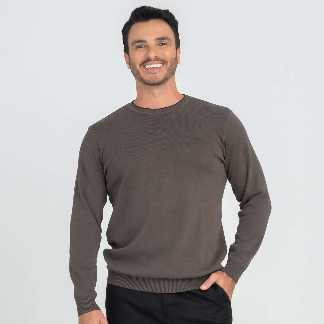 Sweater Algodao Gola Careca